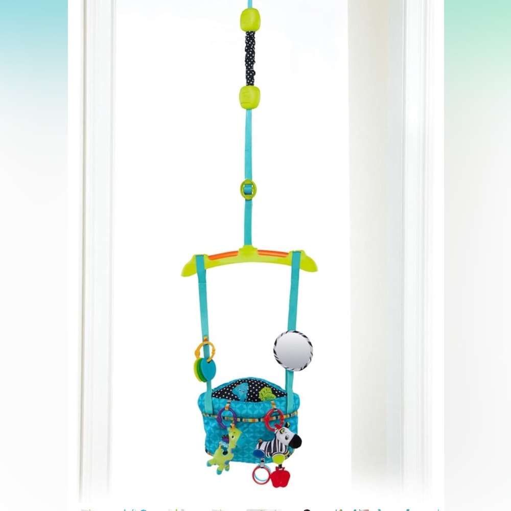 New in Box! Bright Starts Bounce 'n Spring Deluxe Door Jumper for Baby